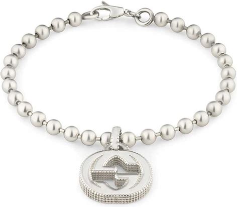 ciondolo gucci gg in argento.per uomo|Gucci Bracciale Con Ciondolo GG .